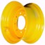 Set of 4, 10x16.5 Skid Steer Wheels/Rims 16.5x8.25 - New Holland Yellow