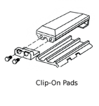 24" 600 mm Clip-On Rubber Pad 171mm Pitch - Heavy Duty