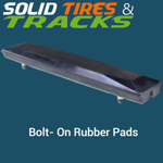 14" 350 mm Bolt-On Rubber Pad- Heavy Duty